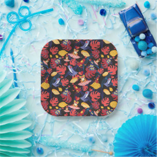 Pattern Of The Lovers Frogs Paper Plate
