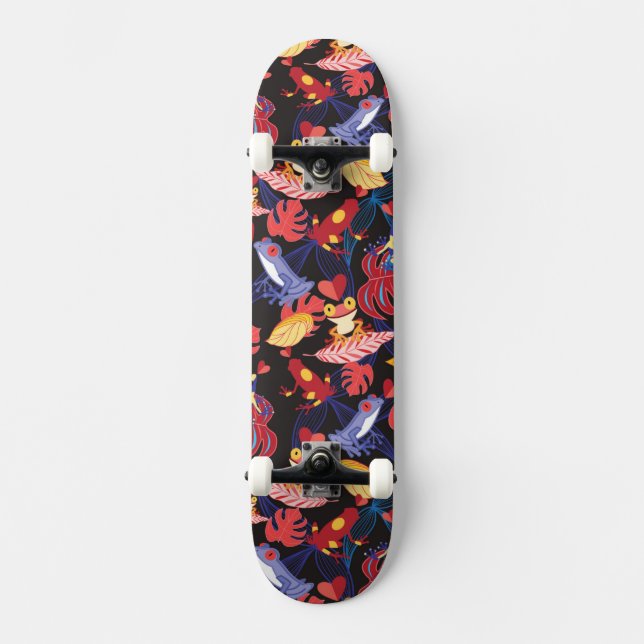 Pattern Of The Lovers Frogs Skateboard (Front)
