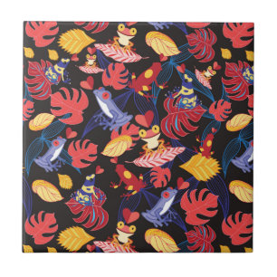 Pattern Of The Lovers Frogs Tile