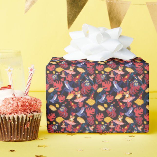 Pattern Of The Lovers Frogs Wrapping Paper (Birthday Party)