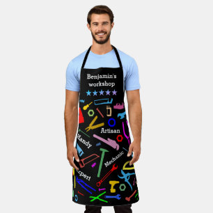 Pattern Of Tools Funny Apron