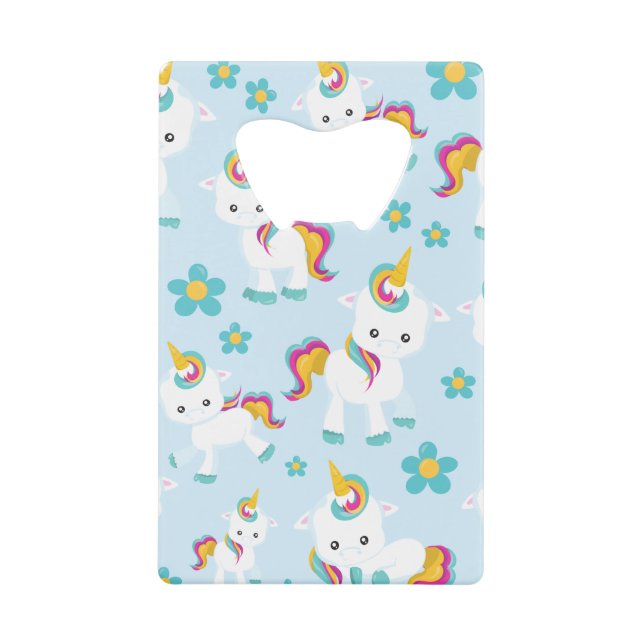 Pattern Of Unicorns, Cute Unicorns, Flowers (Front)