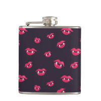 Pattern Of Vampire Lips And Fangs