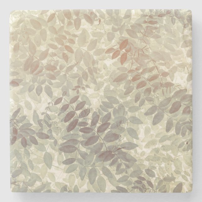 Pattern of Vetch Leaves | San Juan Islands, WA Stone Coaster (Front)