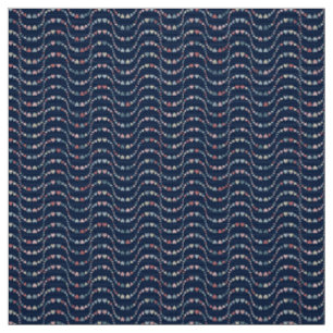Pattern of Wavy  Colourful Hearts colour Fabric