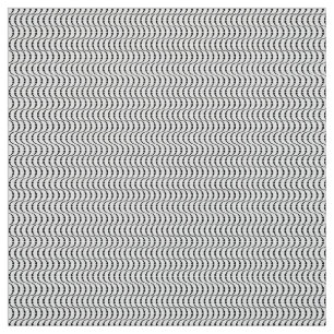 Pattern of Wavy  Colourful Hearts in black colour Fabric