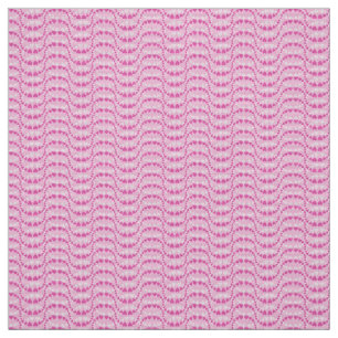 Pattern of Wavy Hearts in pink colour Fabric