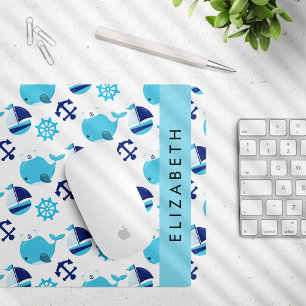 Pattern Of Whales, Blue Whales, Your Name Mouse Mat