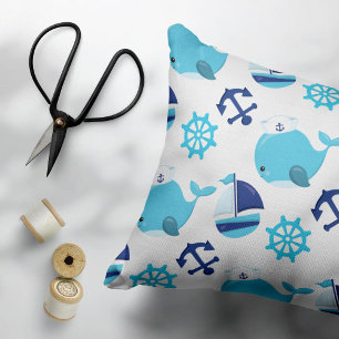 Pattern Of Whales, Cute Whales, Blue Whales Pillowcase