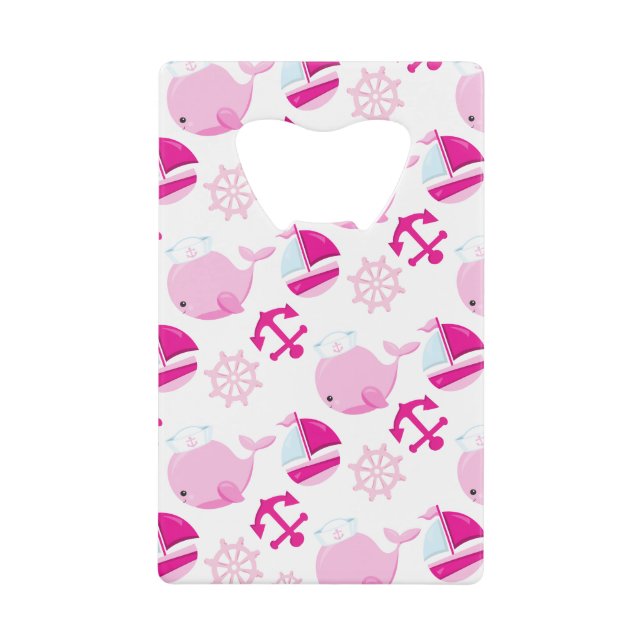 Pattern Of Whales, Cute Whales, Pink Whales (Front)
