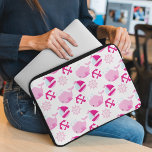 Pattern Of Whales, Cute Whales, Pink Whales Laptop Sleeve<br><div class="desc">Cute,  fun and adorable pattern with pink whales,  sailing boats and anchors. Modern and trendy gift,  perfect for the whale lover in your life.</div>
