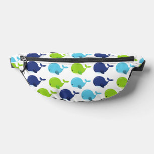 Pattern Of Whales, Cute Whales, Sea Animals Bum Bags