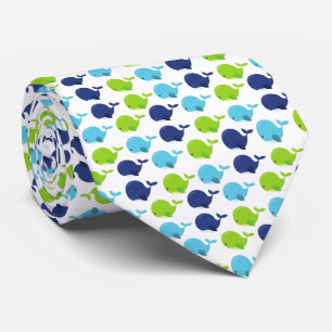 Pattern Of Whales, Cute Whales, Sea Animals Tie