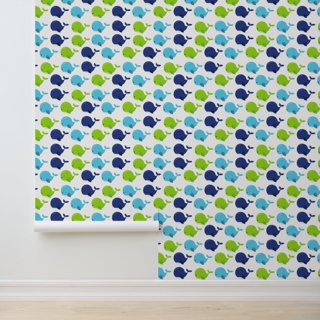 Pattern Of Whales, Cute Whales, Sea Animals Wallpaper (Application)