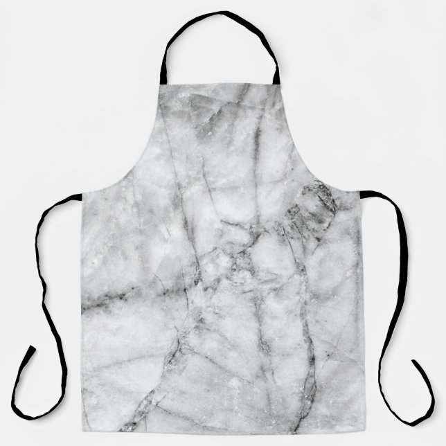 Pattern on the white marble floor texture and back apron (Front)