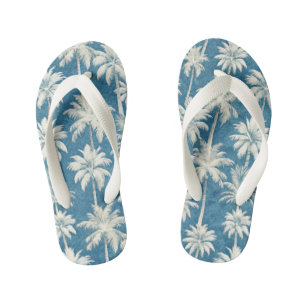 Pattern Palms Beach Kid's Flip Flops