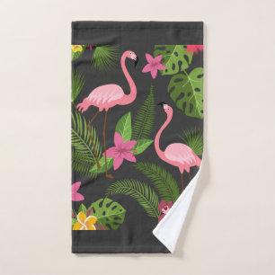 Pattern Peacock Pink with Flower   Hand Towel