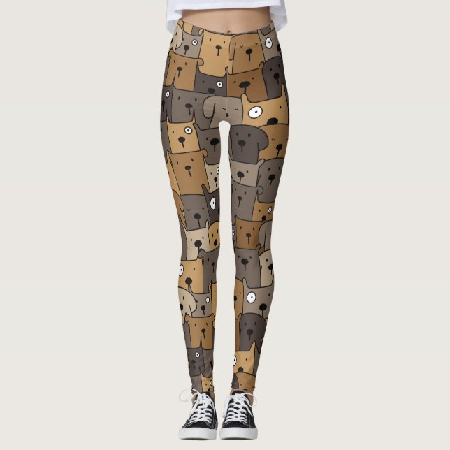 Pattern Pets Cute Dogs Lover   Leggings (Front)