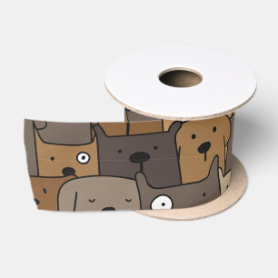 Pattern Pets Cute Dogs Lover Satin Ribbon