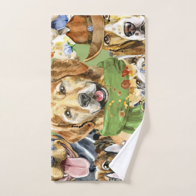 Pattern Pets Dogs Animals Lover     Hand Towel (Hand Towel)