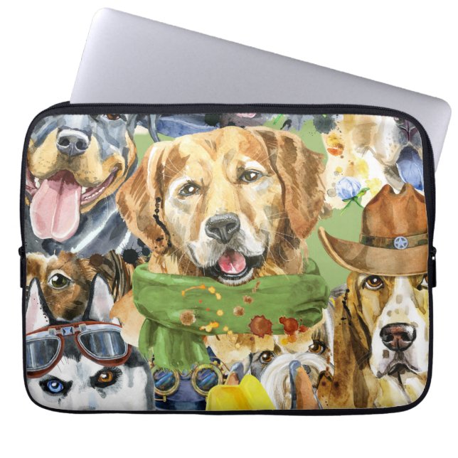 Pattern Pets Dogs Animals Lover     Laptop Sleeve (Front)