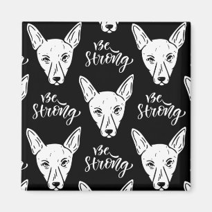 Pattern Pets Strong Dogs Lover Magnet