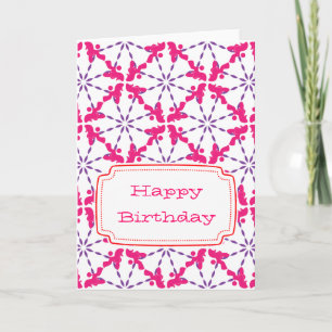 Pattern Poodle Greeting Card