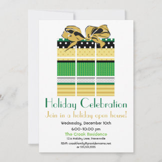 Pattern Present Holiday Invitation 2