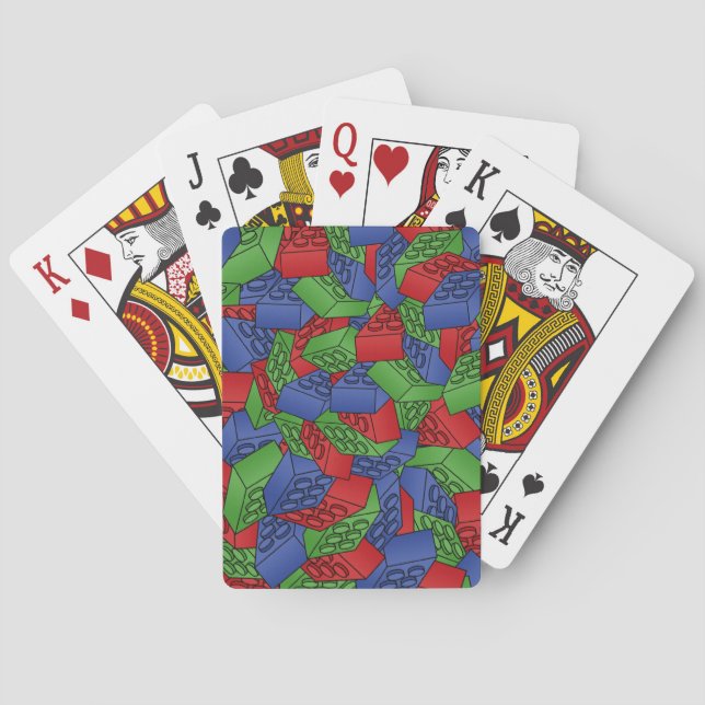 Pattern - Primary Colours Building Blocks Playing Cards (Back)