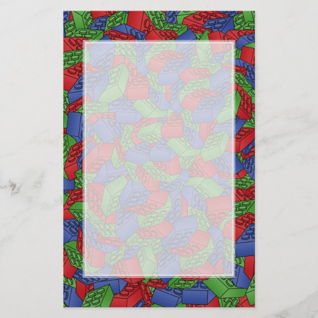 Pattern - Primary Colours Building Blocks Stationery (Front)
