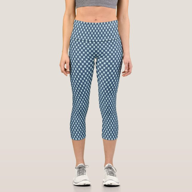 Pattern Print High Waist Yoga Capri XS (0-2) (Front)