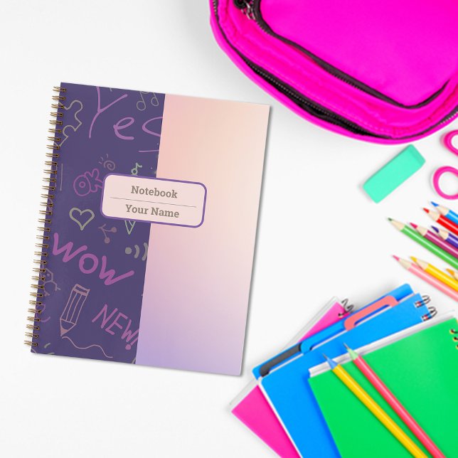 Pattern purple tools Notebook (Creator Uploaded)