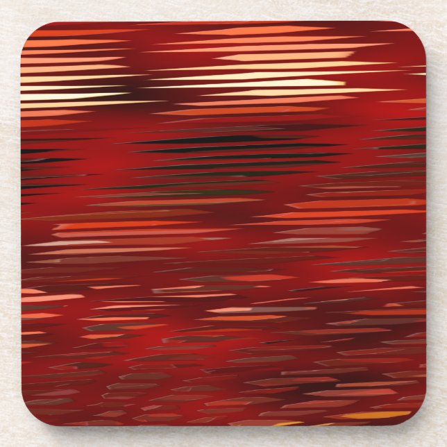 pattern red 1 created by Christine Bässler Coaster (Front)