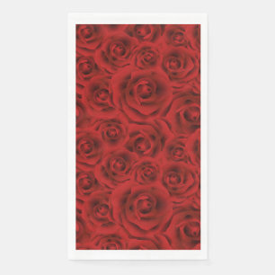 Pattern red roses, flowers of love, girlfriend gif napkin