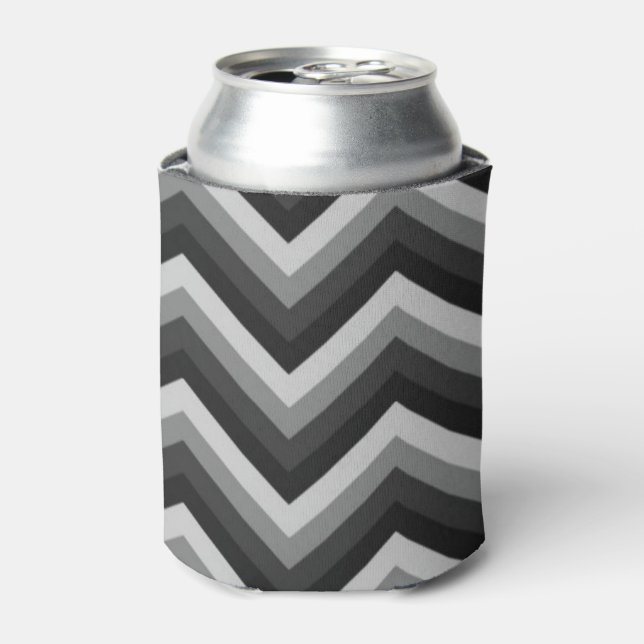 Pattern Retro Zig Zag Chevron Can Cooler (Can Front)