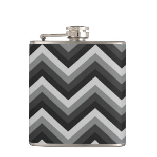 Pattern Retro Zig Zag Chevron Hip Flask
