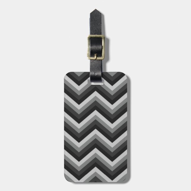 Pattern Retro Zig Zag Chevron Luggage Tag (Front Vertical)