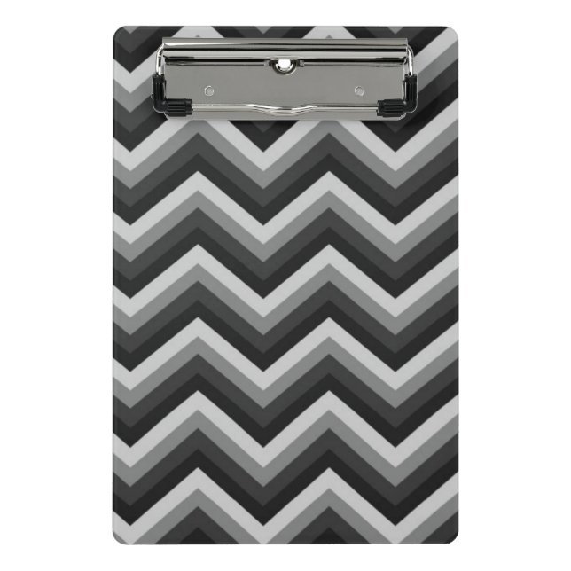 Pattern Retro Zig Zag Chevron Mini Clipboard (Front)