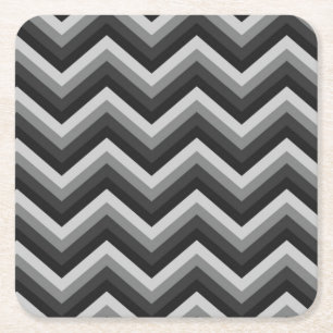 Pattern Retro Zig Zag Chevron Square Paper Coaster