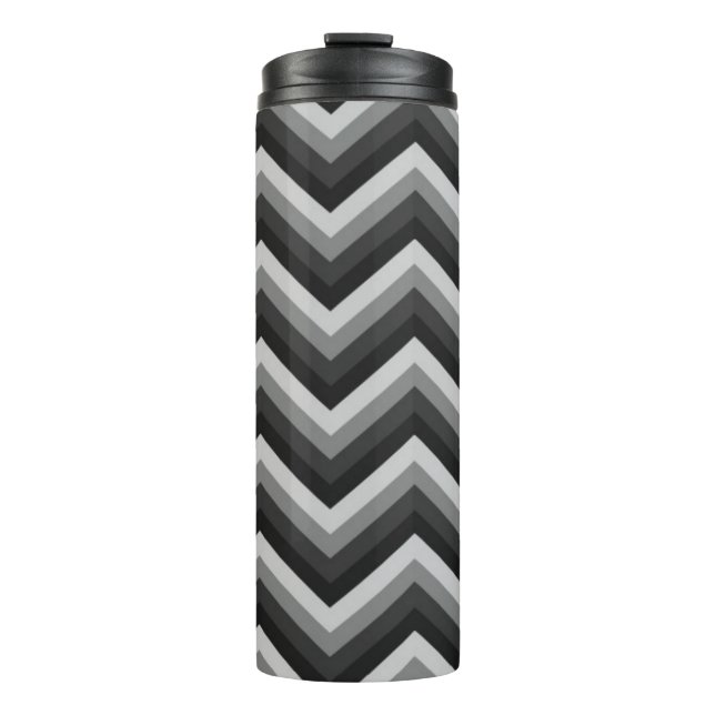 Pattern Retro Zig Zag Chevron Thermal Tumbler (Front)