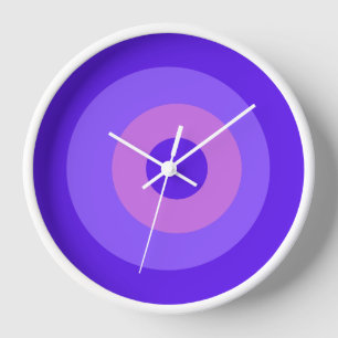 Pattern Round Purple Wall Clock