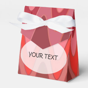 Pattern - sinus zigzag red + your text favour box