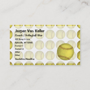 Pattern Softball Business Card