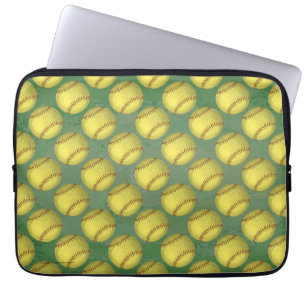Pattern Softball Laptop Sleeve