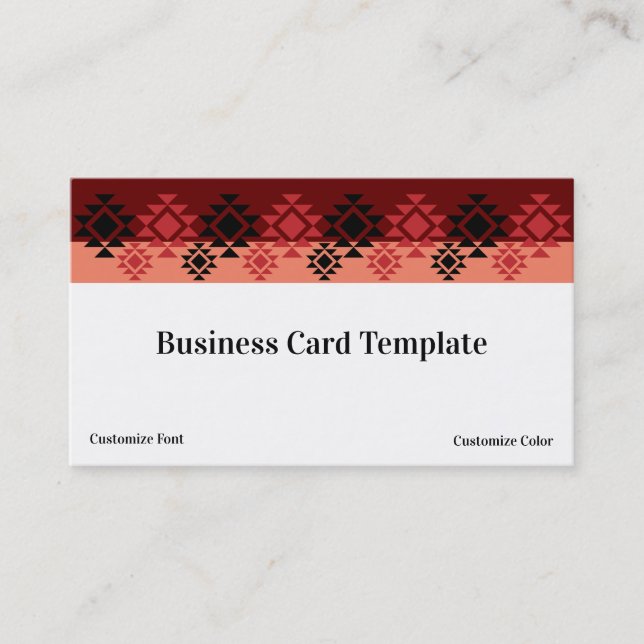 Pattern Southwestern Business Card (Front)