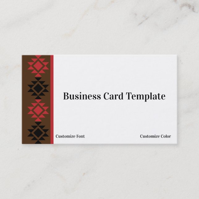 Pattern Southwestern Business Card (Front)