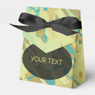 Pattern - splatter camouflage + your text favour box