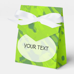 Pattern - splatter green + your text favour box