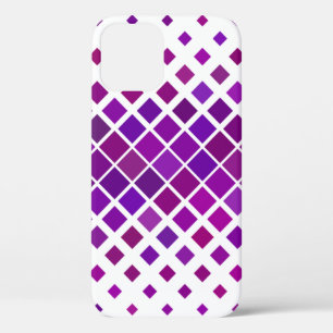 Pattern square purple horizontal iPhone 12 case
