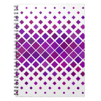 Pattern square purple horizontal notebook